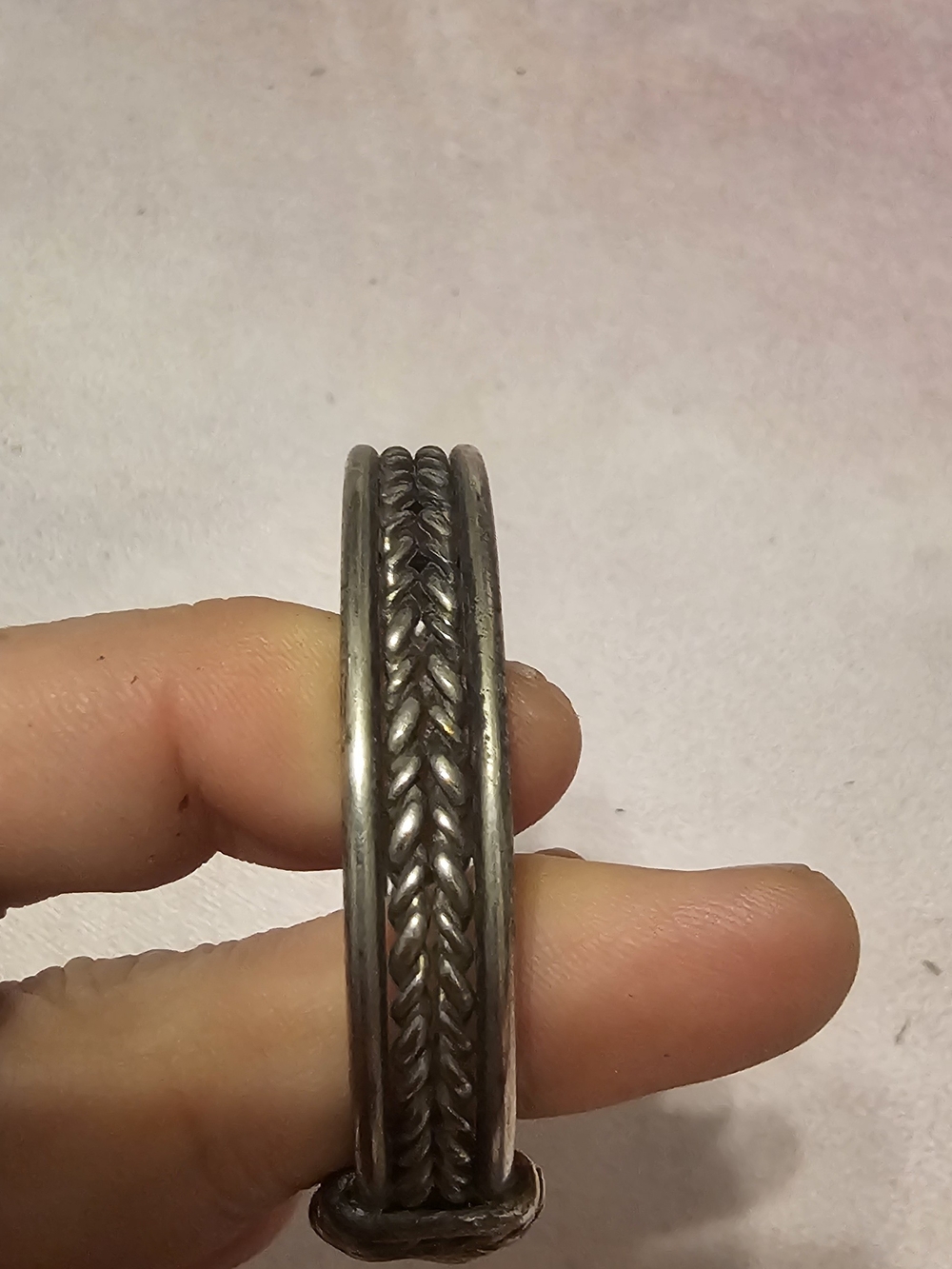 Silver-Tone Braided Cuff Bracelet